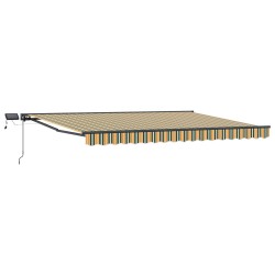 Cadre de store manuel avec LEDs Vert, Jaune, Anthracite 5 x 3 m 631656631656
