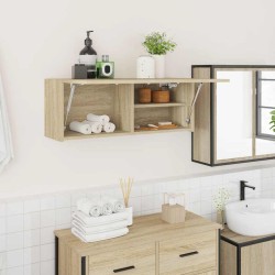 Armoire murale de bain chêne sonoma 80x25x30 cm bois ingénierie 631662631662