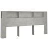 Armoire de tête de lit Gris béton 220x18,5x104,5 cm 631663631663