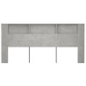 Armoire de tête de lit Gris béton 220x18,5x104,5 cm 631663631663