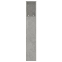 Armoire de tête de lit Gris béton 220x18,5x104,5 cm 631663631663