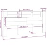 Armoire de tête de lit Gris béton 220x18,5x104,5 cm 631663631663