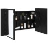 Armoire Miroir de Salle de Bain Chêne noir 80 x 12 x 45 cm 631665631665