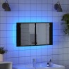 Armoire Miroir de Salle de Bain Chêne noir 80 x 12 x 45 cm 631665631665