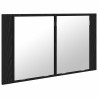 Armoire Miroir de Salle de Bain Chêne noir 80 x 12 x 45 cm 631665631665