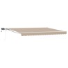 Cadre de store manuel avec LEDs Beige et blanc 5 x 3 m 631667631667