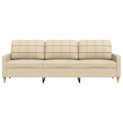 Canapé à 3 places Crème 210 cm Tissu 631671631671