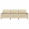 Canapé à 3 places Crème 210 cm Tissu 631671631671