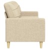 Canapé à 3 places Crème 210 cm Tissu 631671631671