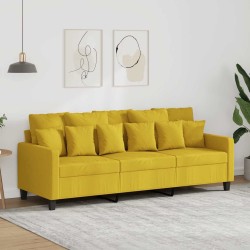 Canapé à 3 places Jaune clair 180 cm Tissu 631672631672