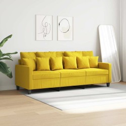 Canapé à 3 places Jaune clair 180 cm Tissu 631672631672
