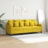 Canapé à 3 places Jaune clair 180 cm Tissu 631672631672