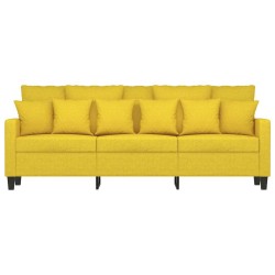 Canapé à 3 places Jaune clair 180 cm Tissu 631672631672