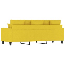 Canapé à 3 places Jaune clair 180 cm Tissu 631672631672
