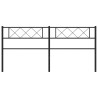  Tête de lit métal noir 200 cm 