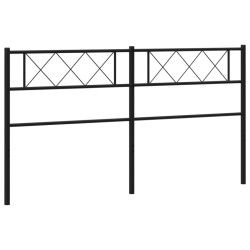  Tête de lit métal noir 200 cm 