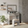 Table de Toilette avec étagère Gris béton 78,5 x 41 x 135 cm 631682631682