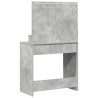 Table de Toilette avec étagère Gris béton 78,5 x 41 x 135 cm 631682631682