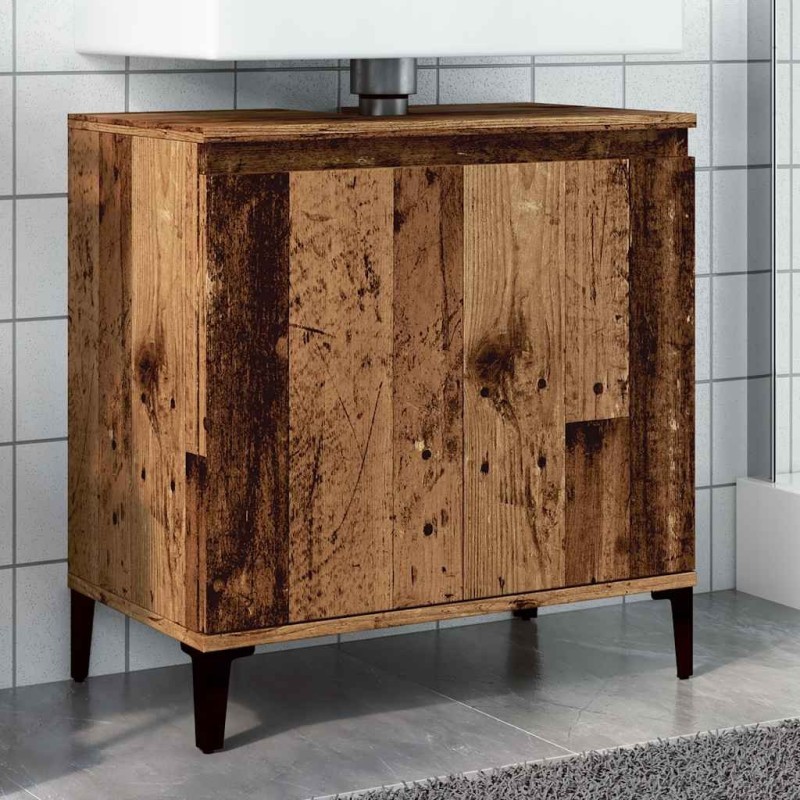 Armoire d'évier vieux bois 58x33x60 cm bois d'ingénierie 631688631688