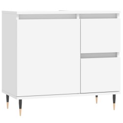Armoire de salle de bain blanc 65x33x60 cm bois d'ingénierie 631694631694