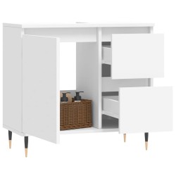 Armoire de salle de bain blanc 65x33x60 cm bois d'ingénierie 631694631694
