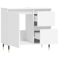 Armoire de salle de bain blanc 65x33x60 cm bois d'ingénierie 631694631694