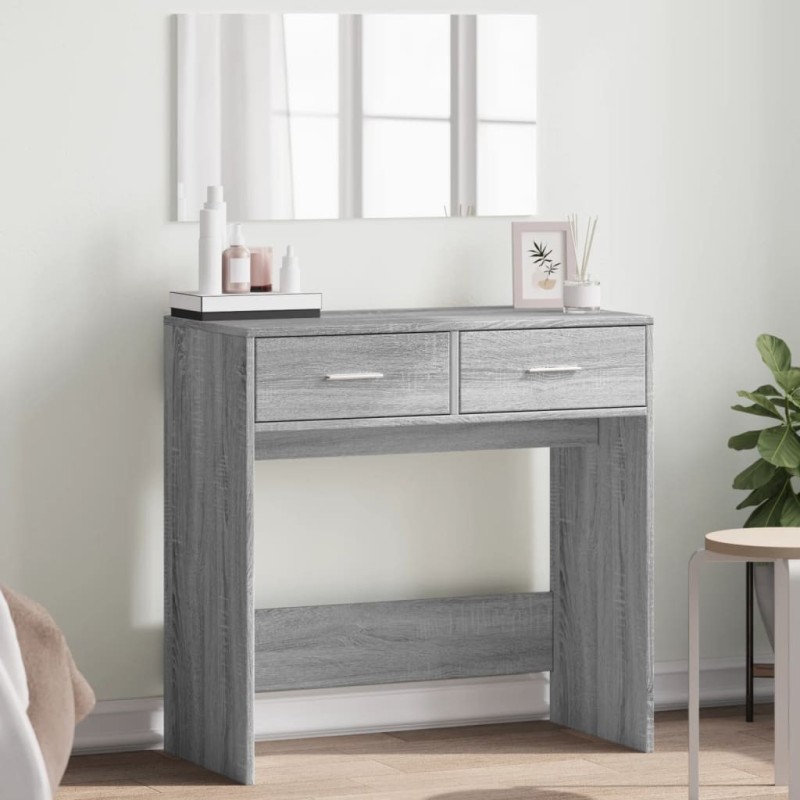 Coiffeuse avec miroir sonoma gris 80x39x80 cm 631696631696
