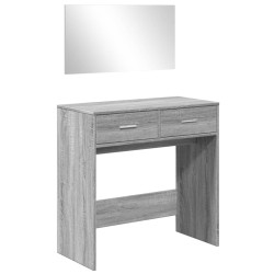 Coiffeuse avec miroir sonoma gris 80x39x80 cm 631696631696