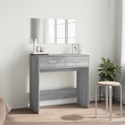 Coiffeuse avec miroir sonoma gris 80x39x80 cm 631696631696