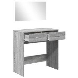 Coiffeuse avec miroir sonoma gris 80x39x80 cm 631696631696