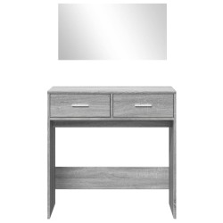 Coiffeuse avec miroir sonoma gris 80x39x80 cm 631696631696