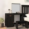 Coiffeuse Noir 95x50x134 cm Bois de pin massif 631697631697