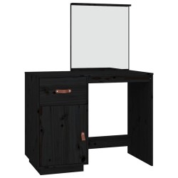 Coiffeuse Noir 95x50x134 cm Bois de pin massif 631697631697