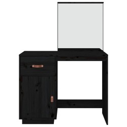 Coiffeuse Noir 95x50x134 cm Bois de pin massif 631697631697