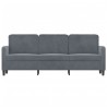 Canapé à 3 places Gris foncé 180 cm Velours 631700631700