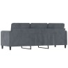 Canapé à 3 places Gris foncé 180 cm Velours 631700631700