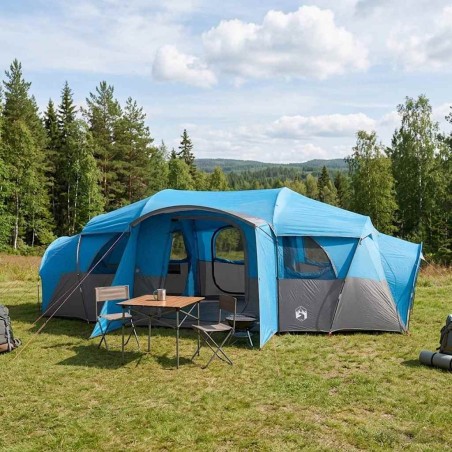 Tente familiale avec auvent imperméable Bleu 10 personnes 631705631705