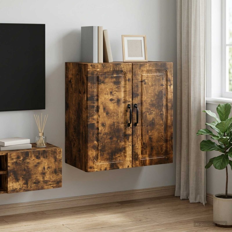 Armoire Murale Chêne fumé 59 x 31 x 60 cm Bois d'ingénierie 631713631713