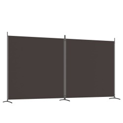 Cloison de séparation 2 panneaux Marron 348x180 cm Tissu 631722631722