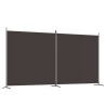 Cloison de séparation 2 panneaux Marron 348x180 cm Tissu 631722631722