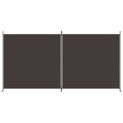Cloison de séparation 2 panneaux Marron 348x180 cm Tissu 631722631722