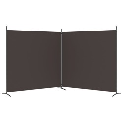 Cloison de séparation 2 panneaux Marron 348x180 cm Tissu 631722631722