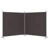 Cloison de séparation 2 panneaux Marron 348x180 cm Tissu 631722631722