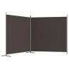 Cloison de séparation 2 panneaux Marron 348x180 cm Tissu 631722631722
