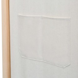 Cloison de séparation 3 panneaux Crème 120x170x4 cm Tissu 631726631726