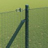 Clôture en fil soudé avec pointes 10 x 1,5 m Vert Maille 631740631740