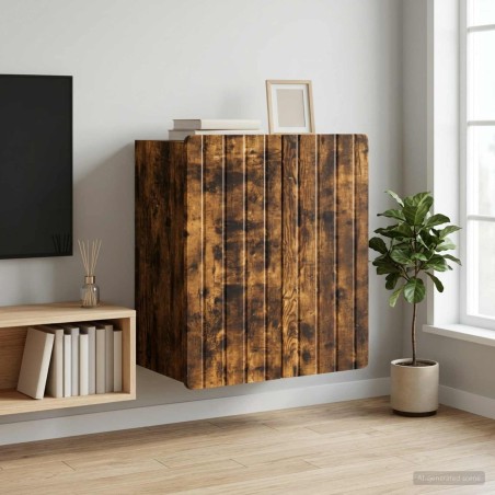 Armoire Murale Chêne fumé 59 x 31 x 64 cm Bois d'ingénierie 631742631742