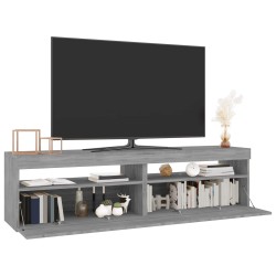 Meubles TV avec lumières LED 2 pcs Sonoma gris 75x35x40 cm 631747631747