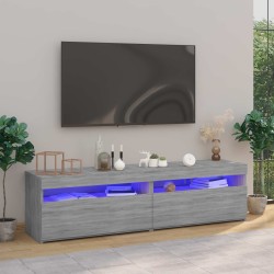 Meubles TV avec lumières LED 2 pcs Sonoma gris 75x35x40 cm 631747631747