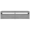 Meubles TV avec lumières LED 2 pcs Sonoma gris 75x35x40 cm 631747631747